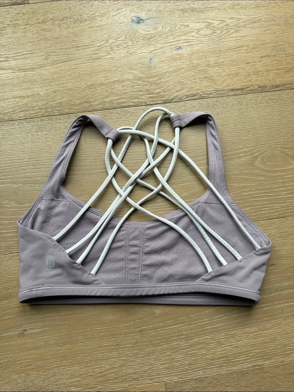 lululemon athletica Mauve  Sports Bra with Cream Strappy Back